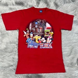 Disney New York City Character Tourist T Shirt Red